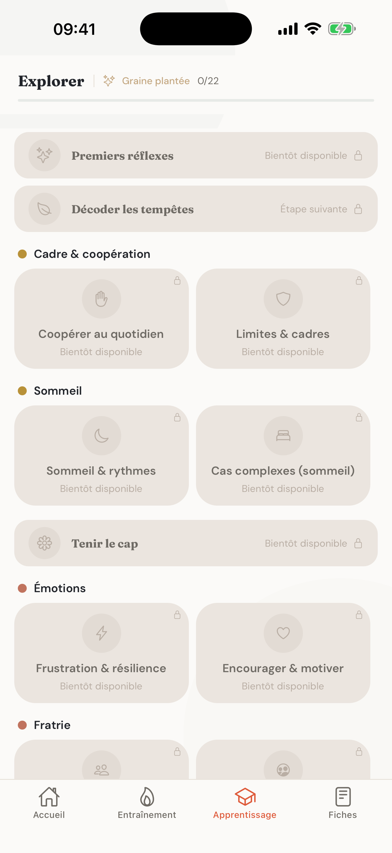 Les parcours de leçons : socle et parcours spécialisés